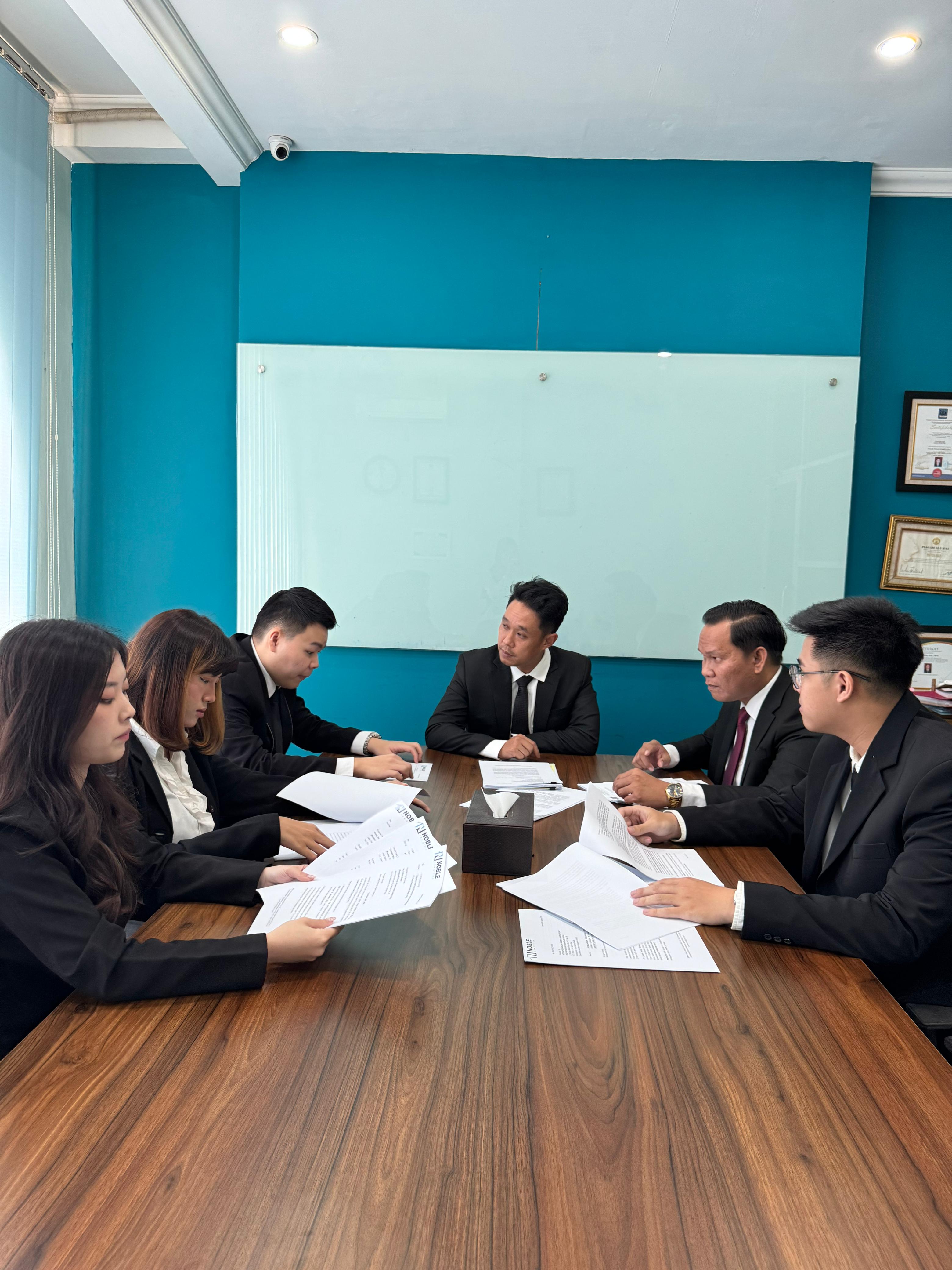 Law books and courthouse